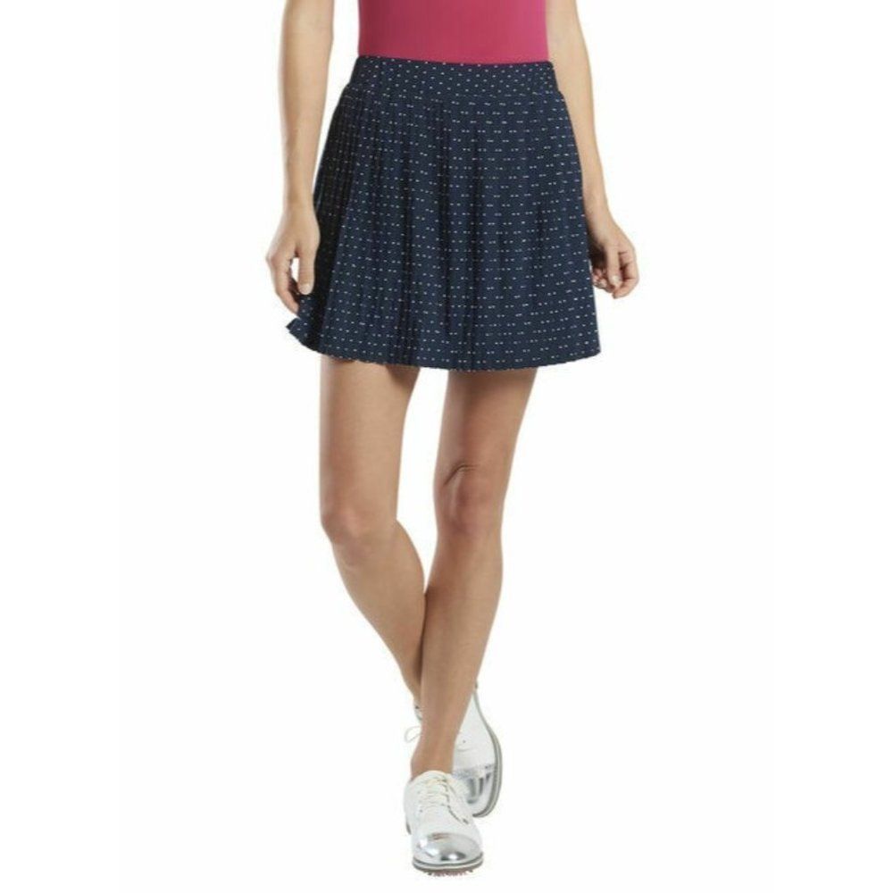 NWT G/FORE Navy Blue Polka Dot Golf Skirt